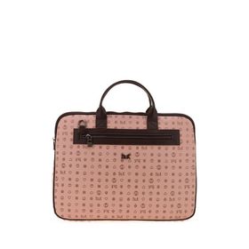 Bilik Deri RH09 BUSİNESS-MN Monogram Pembe Kahve Unisex Laptop ve Evrak Çantası