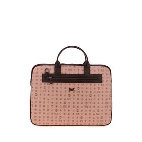 Bilik Deri RH09 BUSİNESS-MN Monogram Pembe Kahve Unisex Laptop ve Evrak Çantası