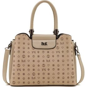 Bilik Deri RİV 228-MN Monogram Açık Vizon Kadın El Çantası
