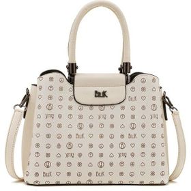 Bilik Deri RİV 228-MN Monogram Bej Kadın El Çantası