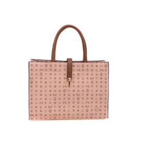 Bilik Deri SYM 517-MN Monogram Pembe/Taba Kadın Omuz Çantası