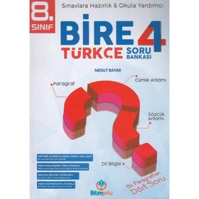 Bilimyolu Yayınları Yayıncılık 8. Sınıf Bire 4 Türkçe Soru Bankası