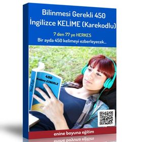 Bilinmesi Gerekli 450 İngilizce Kelime Karekodlu Spiralli Kitap Enine Boyuna Eğitim