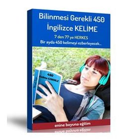 Bilinmesi Gerekli 450 İngilizce Kelime Karekodlu Spiralli Kitap Enine Boyuna Eğitim