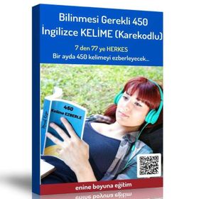 Bilinmesi Gerekli 450 İngilizce Kelime Karekodlu Spiralli Kitap Enine Boyuna Eğitim