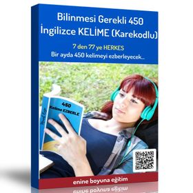 Bilinmesi Gerekli 450 İngilizce Kelime Karekodlu Spiralli Kitap Enine Boyuna Eğitim