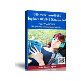 Bilinmesi Gerekli 450 İngilizce Kelime Karekodlu Spiralli Kitap Enine Boyuna Eğitim