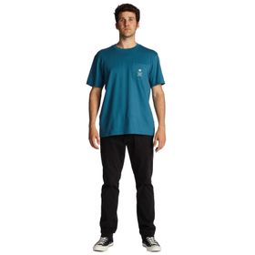 Billabong ABYZT01716 TROPPO PKT Yuvarlak Yaka Mavi Erkek T-shirt