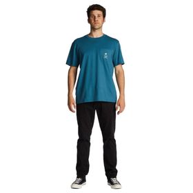 Billabong ABYZT01716 TROPPO PKT Yuvarlak Yaka Mavi Erkek T-shirt