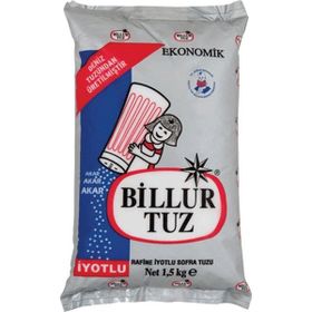 Billur 1.5 kg Rafine İyotlu Tuz (10 adet)