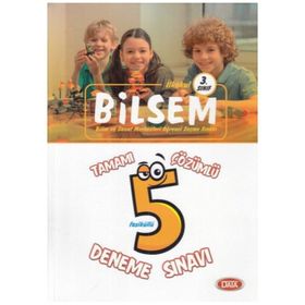 Bilsem 3. Sınıf Tamamı Çözümlü 5 Deneme Sınavı Data Yayınları