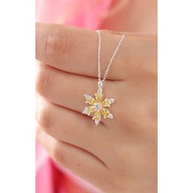 Bilsen Store 925 Ayar Gümüş Unutma Beni Çiçeği Kolye