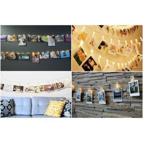 Bilsev Pazarlama 10'lu Led Işıklı Fotoğraf Mandalları