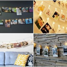 Bilsev Pazarlama 10'lu Led Işıklı Fotoğraf Mandalları