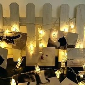 Bilsev Pazarlama 20'li Led Işıklı Fotoğraf Mandalları