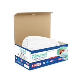 Bimask 50 Adet 3 Katlı Koruyucu Cerrahi Maske
