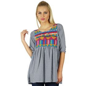 Bimba Boho Bohem Etnik Özel Şık Çok Renkli Kadın Tunik