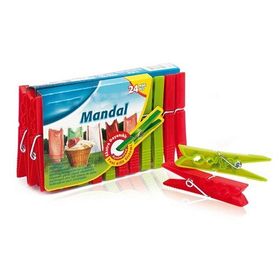 Bimbambom Plastik Mandal 24'lü Çamaşır Asma Mandalı