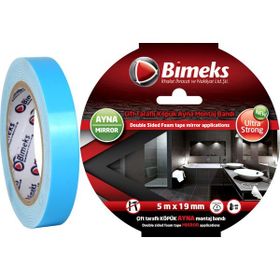 Bimeks 19 mm 5 mt Çift Taraflı Extra Güçlü Köpük Montaj Bandı