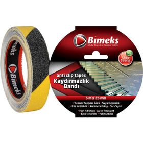 Bimeks 5 mt x 25 Sarı/siyah Kaydırmaz Bant