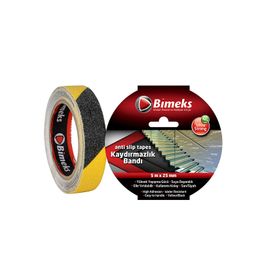 Bimeks 5 mt x 25 Sarı/siyah Kaydırmaz Bant
