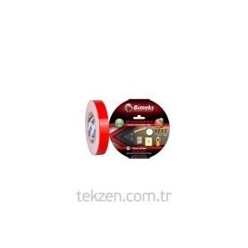 Bimeks Çift Taraflı 10 mt x 25 mm Extra Güçlü Köpük Montaj Bant