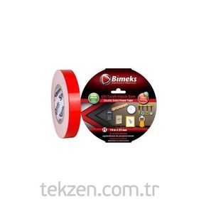 Bimeks Çift Taraflı 10 mt x 25 mm Extra Güçlü Köpük Montaj Bant