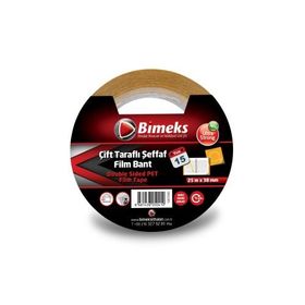 Bimeks Çift Taraflı 25 mt 38 mm Standart Şeffaf Bant