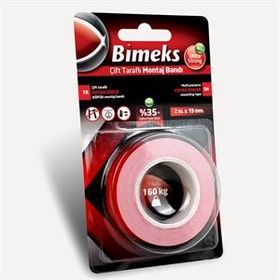 Bimeks Çift Taraflı Extra Güçlü 19 mm 2 mt Köpük Montaj Bandı