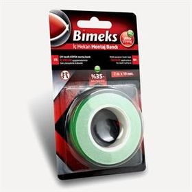 Bimeks Çift Taraflı Extra Güçlü 19 mm 2 mt Köpük Montaj Bandı