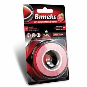 Bimeks Çift Taraflı Extra Güçlü 19 mm 2 mt Köpük Montaj Bandı