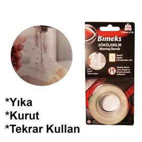 Bimeks Sökülebilir 19 mm 1 mt Montaj Bandı