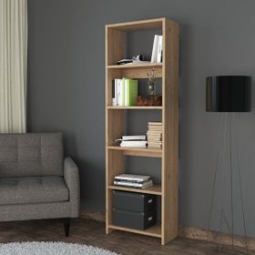 Bimossa Robin Tek Ceviz Geniş Meşe Kitaplık