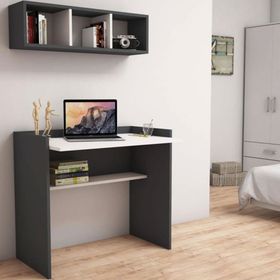Bimossa V1030 Nakşidil Raflı Antrasit Çalışma Masası