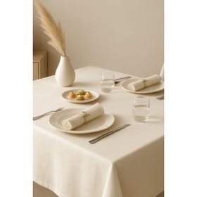 Bimotif 100x100 cm Krem Dertsiz Osmanlı İpeği Masa Örtüsü