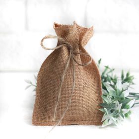 Bimotif 10x15 cm 5 Adet Jüt İpli Overloklu Jüt Kese