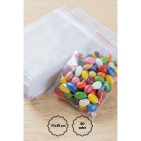 Bimotif 10x15 cm 50 Adet Bantlı Şeffaf Poşet