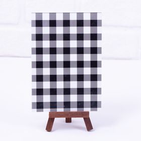 Bimotif 12x17 cm 2 Adet Siyah Ekose Desenli Not Kartı