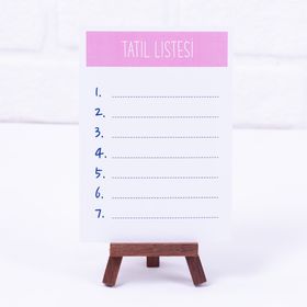 Bimotif 12x17 cm 2 Adet Tatil Listesi Lila Not Kartı