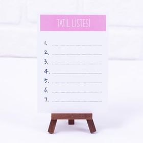 Bimotif 12x17 cm 2 Adet Tatil Listesi Lila Not Kartı
