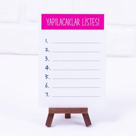 Bimotif 12x17 cm 2 Adet Yapılacaklar Listesi Fuşya Not Kartı
