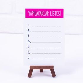 Bimotif 12x17 cm 2 Adet Yapılacaklar Listesi Fuşya Not Kartı