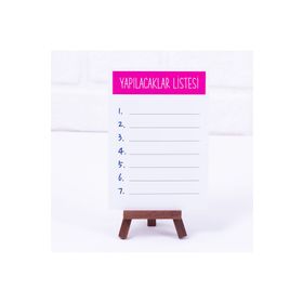Bimotif 12x17 cm 2 Adet Yapılacaklar Listesi Fuşya Not Kartı