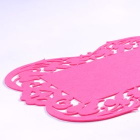 Bimotif 2 Adet Pembe Keçe Flower 27x44 cm Amerikan Servis