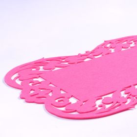 Bimotif 2 Adet Pembe Keçe Flower 27x44 cm Amerikan Servis