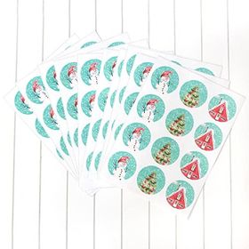 Bimotif 4.2 cm 10 Sayfa Yılbaşı Süsleri Sticker Seti