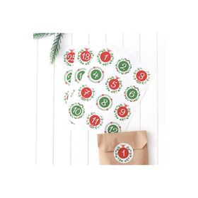 Bimotif 4.2 cm 3 Sayfa Yılbaşı Varış Takvimi Sticker Seti