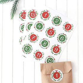 Bimotif 4.2 cm 3 Sayfa Yılbaşı Varış Takvimi Sticker Seti