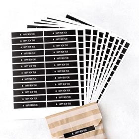 Bimotif 4202-101441 Happy New Year Siyah 10 Sayfa Sticker