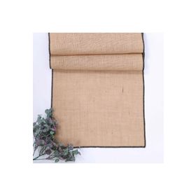 Bimotif 45x200 cm Siyah Overlok Kenarlı Jüt Runner